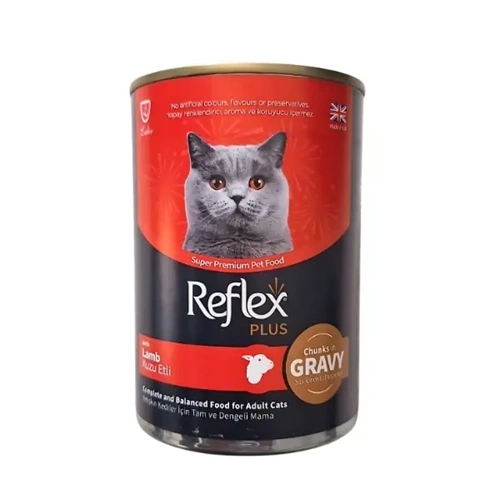 Reflex Plus Kuzu Etli Yetişkin Kedi Konserve Yaş Mama 400g