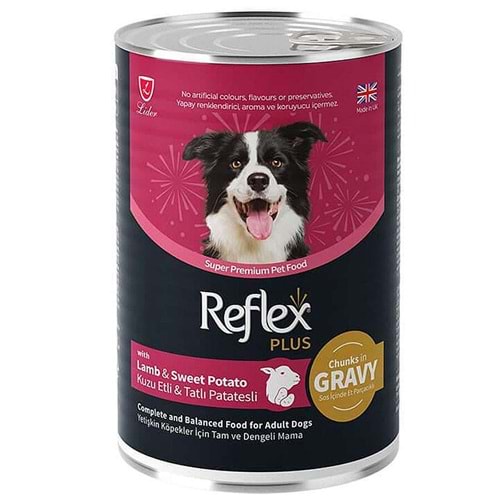 Reflex Plus Kuzu Etli Patatesli Yetişkin Köpek Konserve Yaş Mama 400g