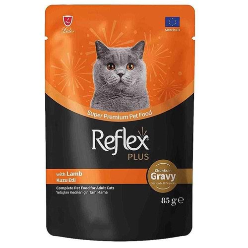 Reflex Plus Kuzu Etli Pouch Kedi Konserve Yaş Mama 85gr