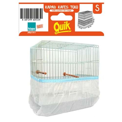 Quik S Small Kuş Kafesi Tülü 45x23x23cm