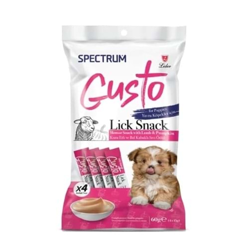 Spectrum Gusto Kuzu Etli & Balkabaklı Sıvı Köpek Ödül Maması 60gr