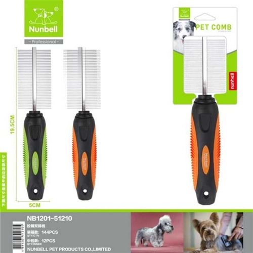 Nunbell Çift Taraflı Gıdık Açıcı Kedi Köpek Tarağı Kıtık
